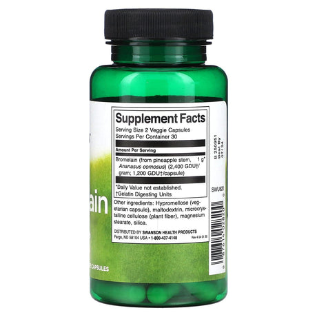 Swanson, Bromelain, 500 mg, 60 Veggie Capsules - Supply Center USA