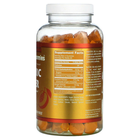 Amazing Nutrition, Amazing Gummies, Turmeric & Ginger, Apricot, 120 Gummies - Supply Center USA