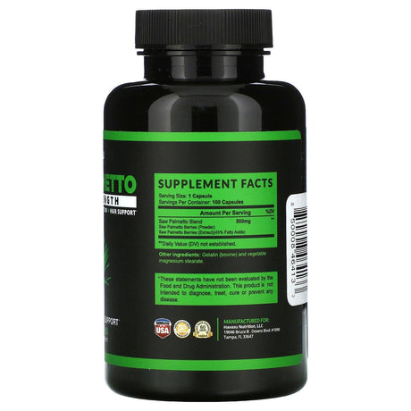 Havasu Nutrition, Saw Palmetto, Extra Strength, 100 Capsules - Supply Center USA