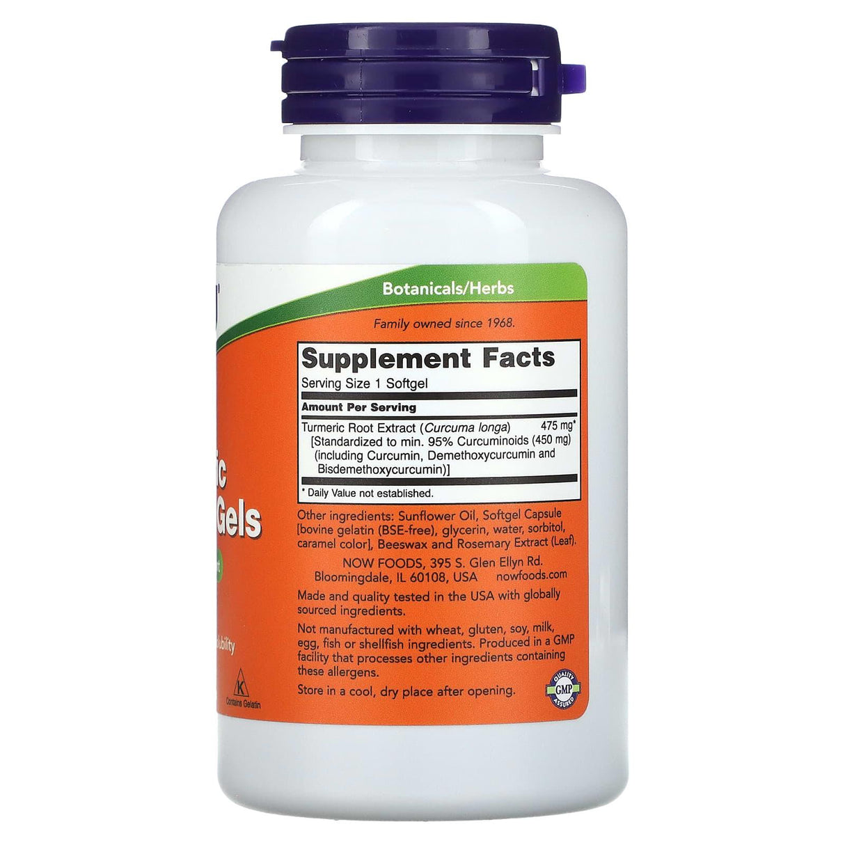 NOW Foods, Turmeric Curcumin Gels, 60 Softgels - Supply Center USA