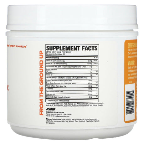 Raw Sport Supplement Company LLC, Pump, Non-Stim, Raspberry Lemonade, 1.03 lbs (468 g) - Supply Center USA