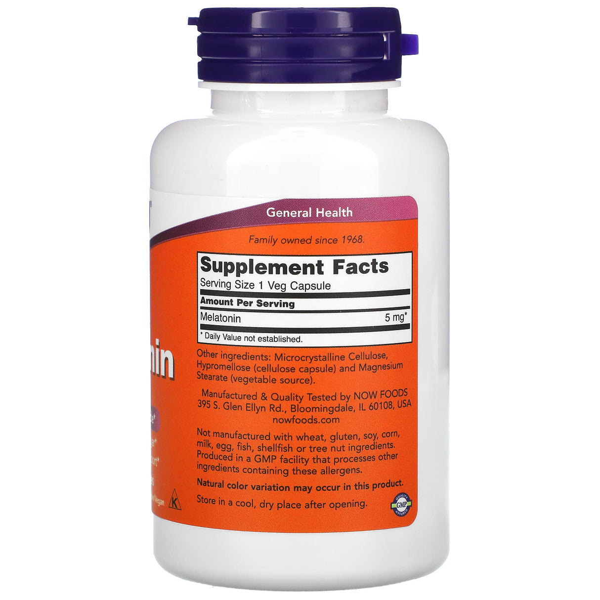 NOW Foods, Melatonin, 5 mg, 60 Veg Capsules - Supply Center USA