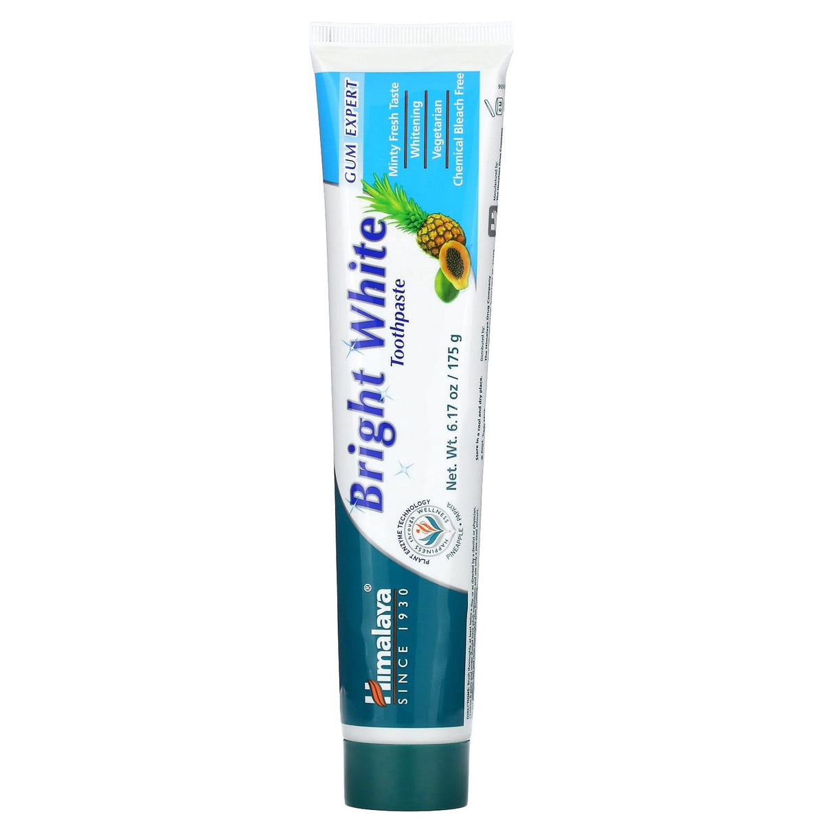 Himalaya, Bright White Toothpaste, Pineapple & Papaya, 6.17 oz (175 g) - Supply Center USA