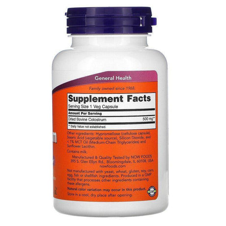 Now Foods, Colostrum, 500 mg, 120 Veg Capsules - Supply Center USA