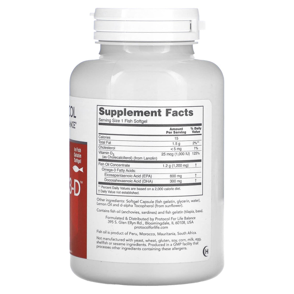 Protocol for Life Balance, Ultra Omega 3-D , 90 Fish Softgels - Supply Center USA