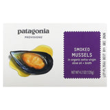 Patagonia Provisions, Smoked Mussels in Organic Extra-Virgin Olive Oil + Broth, 4.2 oz (120 g) - Supply Center USA