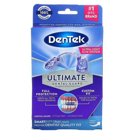 DenTek, Ultimate Dental Guard, Ultra Light/Slim Design, 1 Guard+ 1 Storage Case + 1 SmartFit Tray - Supply Center USA