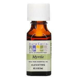 Aura Cacia, 100% Pure Essential Oil, Myrtle, .5 fl oz (15 ml) - HealthCentralUSA