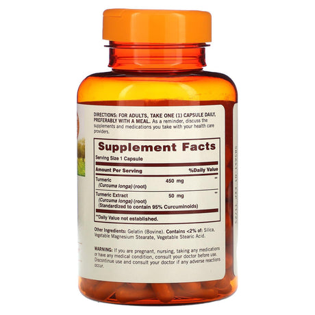 Sundown Naturals, Turmeric, 500 mg, 140 Capsules - Supply Center USA