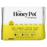 The Honey Pot Company, 100% Organic Cotton Cover Heavy Flow Daytime Pads, 16 Count - Supply Center USA