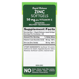 Nature's Truth, Rapid Release Zinc Plus Vitamin C, 50 mg, 120 Rapid Release Liquid Softgels - Supply Center USA