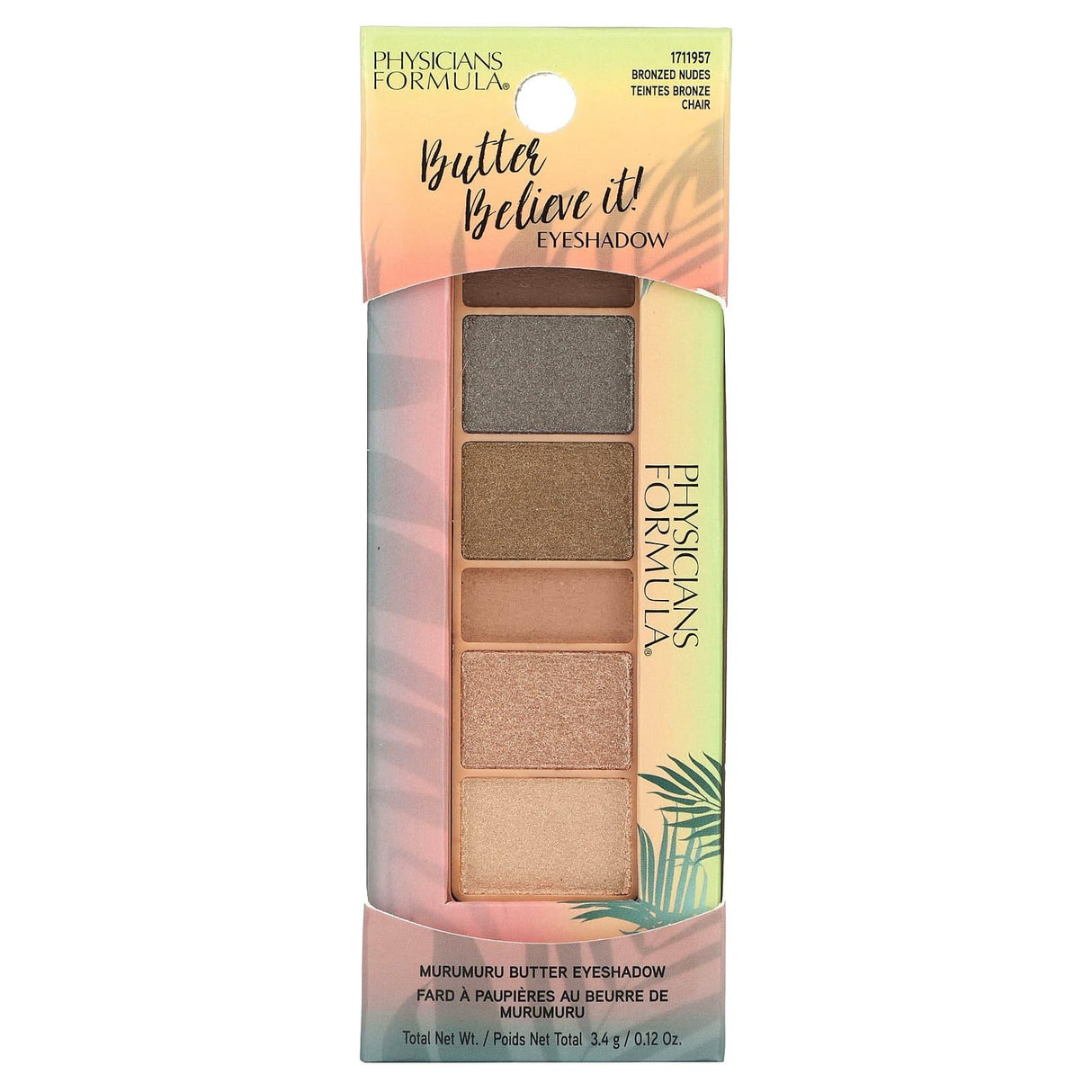 Physicians Formula, Butter Believe It, Murumuru Butter Eyeshadow, Bronzed Nudes, 0.12 oz (3.4 g) - Supply Center USA