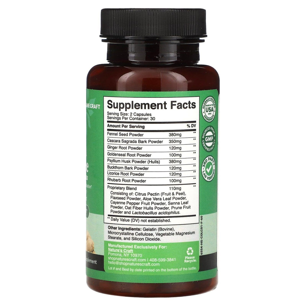 Nature's Craft, Colon Balance, Advanced Complex, 60 Capsules - Supply Center USA