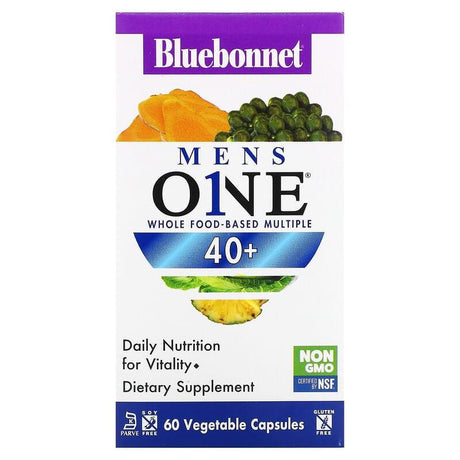 Bluebonnet Nutrition, Mens One, Whole Food- Based Multiple, 40+, 60 Vegetable Capsules - Supply Center USA