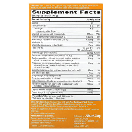 Emergen-C, Turmeric & Ginger, Citrus-Ginger, 18 Packets, 0.32 oz (9 g) Each - Supply Center USA