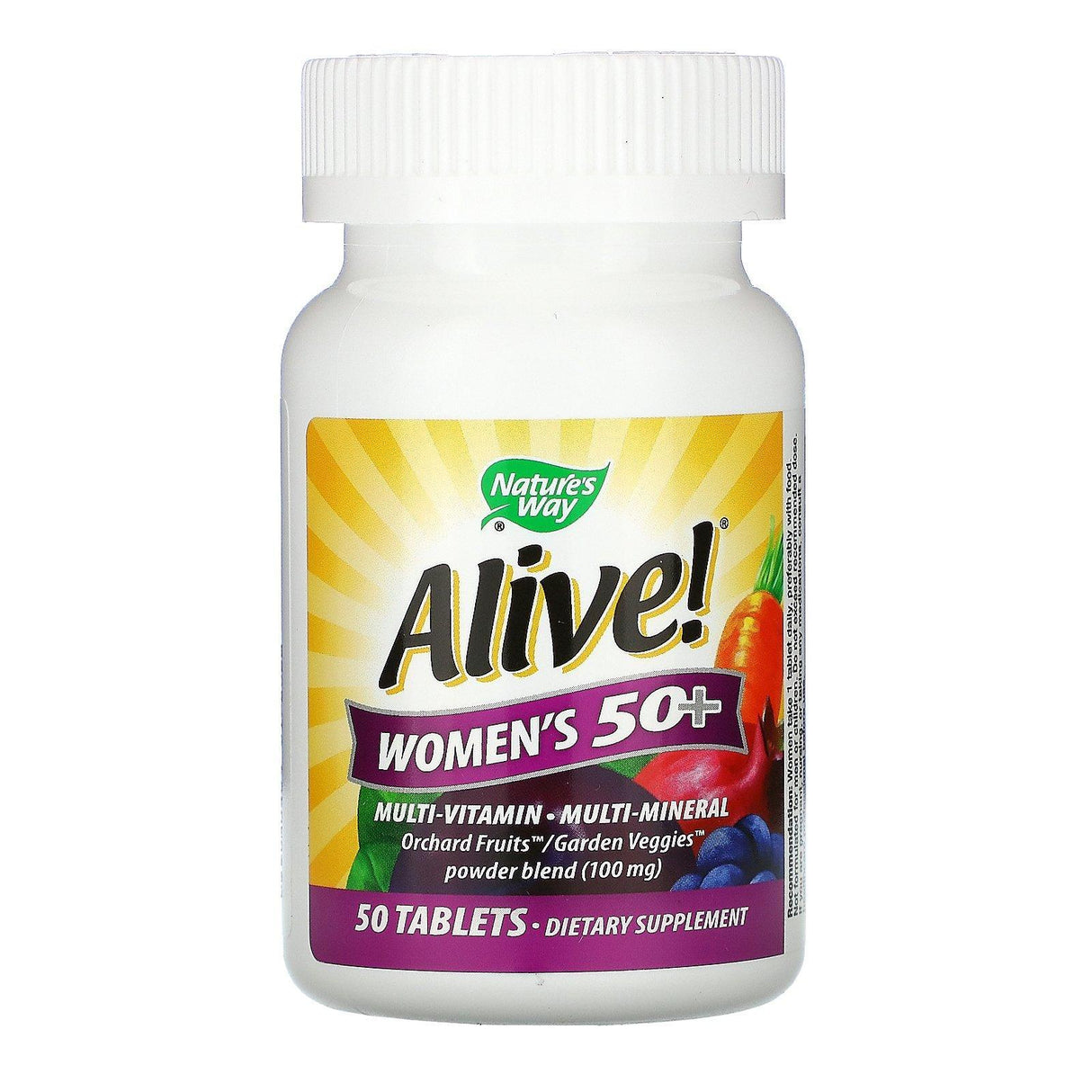 Nature's Way, Alive! Women's 50+ Complete Multi-Vitamin, 50 Tablets - Supply Center USA