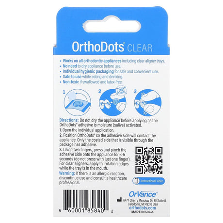 Dentemp, OrthoDots, Clear, 12 Hygienic Applications - Supply Center USA