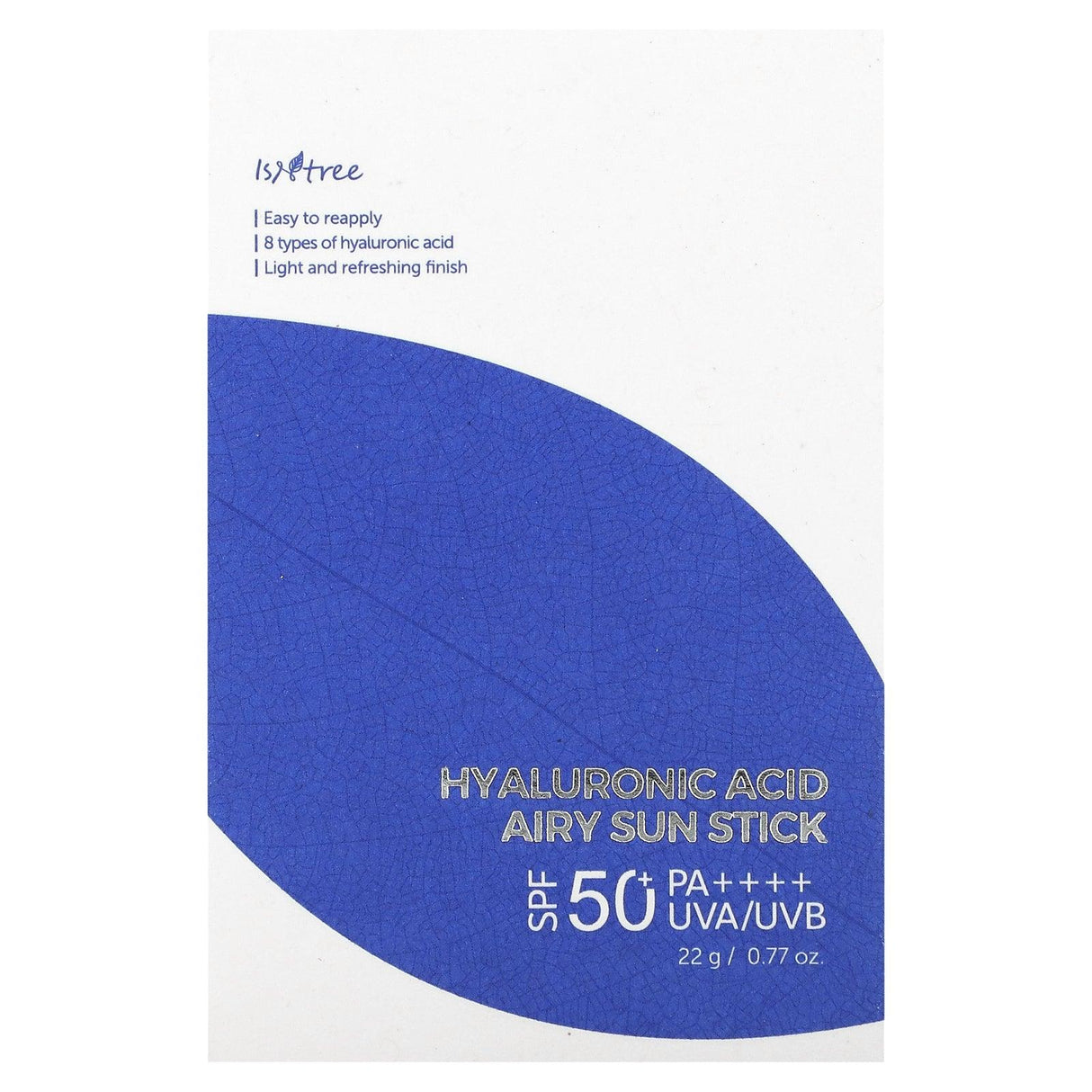 Isntree, Hyaluronic Acid Airy Sun Stick, SPF 50+ PA++++, 0.77 oz (22 g) - Supply Center USA