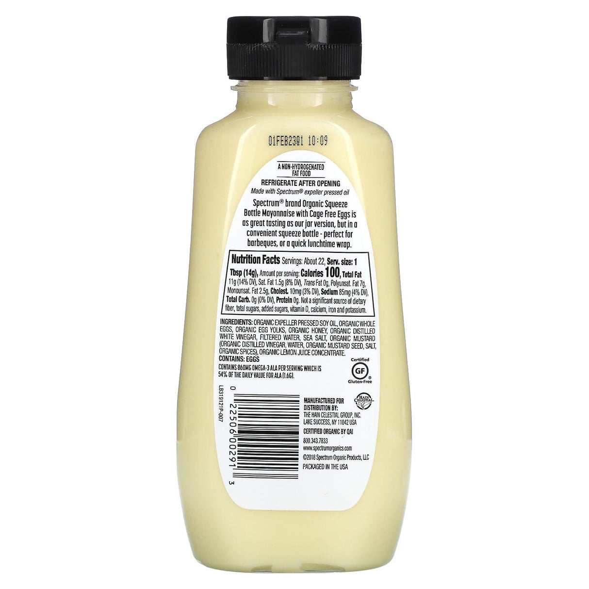 Spectrum Culinary, Organic Mayonnaise, 11.25 fl oz (332 ml) - Supply Center USA