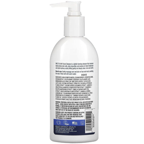 Beauty Without Cruelty, Facial Cleanser, 3% AHA Complex, 8.5 fl oz (250 ml) - Supply Center USA