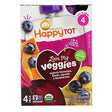 Happy Family Organics, Happy Tot, Stage 4, Love My Veggies, Organic Bananas, Beet, Squash & Blueberries, 4 Pouches, 4.22 oz (120 g) Each - Supply Center USA