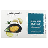 Patagonia Provisions, Lemon Herb Mussels In Organic Extra-Virgin Olive Oil + Broth, 4.2 oz (120 g) - Supply Center USA