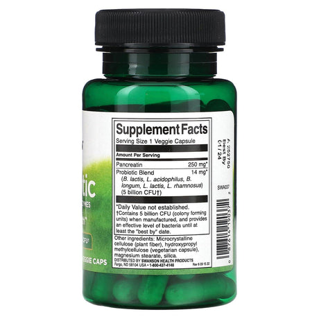 Swanson, Probiotic With Digestive Enzymes, 5 Billion CFU, 60 Veggie Caps - Supply Center USA