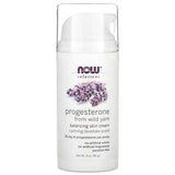 Now Foods, Solutions, Progesterone from Wild Yam, Balancing Skin Cream, Calming Lavender, 3 oz (85 g) - Supply Center USA