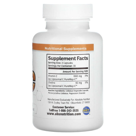 Absolute Nutrition, Liposomal Vitamin C, 60 Capsules - Supply Center USA