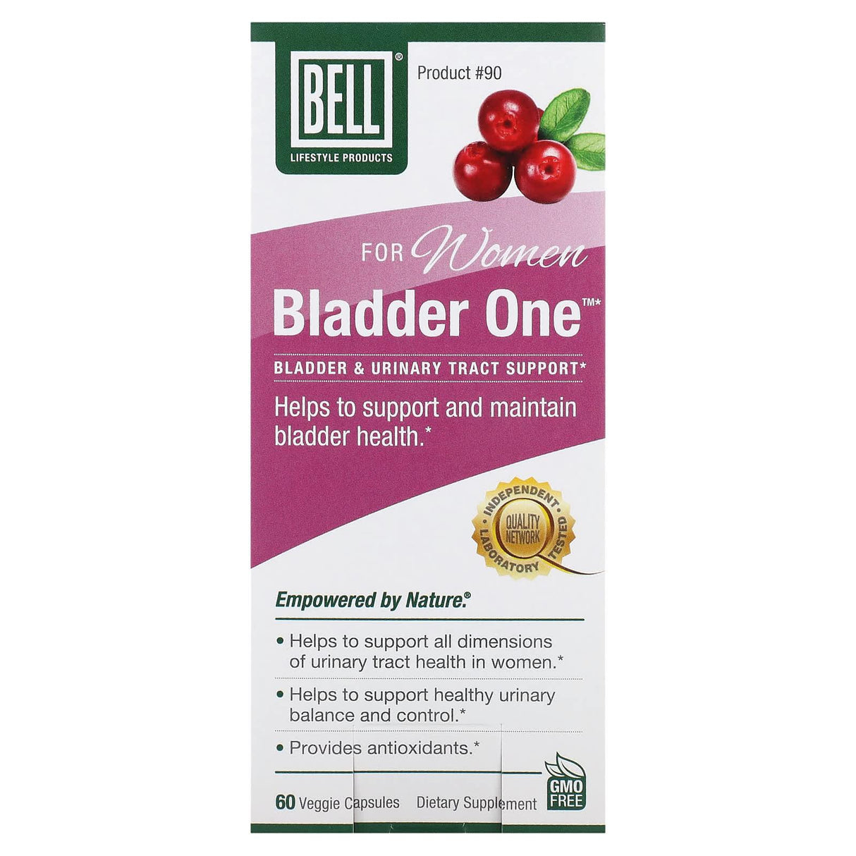 Bell Lifestyle, For Women, Bladder One, 60 Veggie Capsules - Supply Center USA