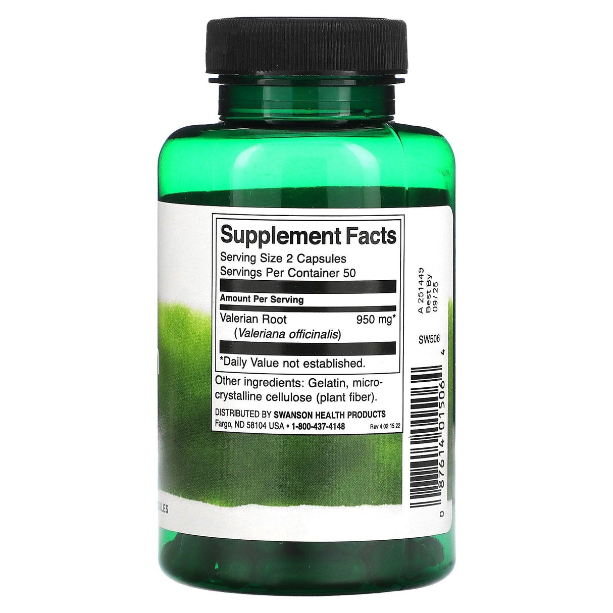 Swanson, Valerian Root, 475 mg, 100 Capsules - Supply Center USA