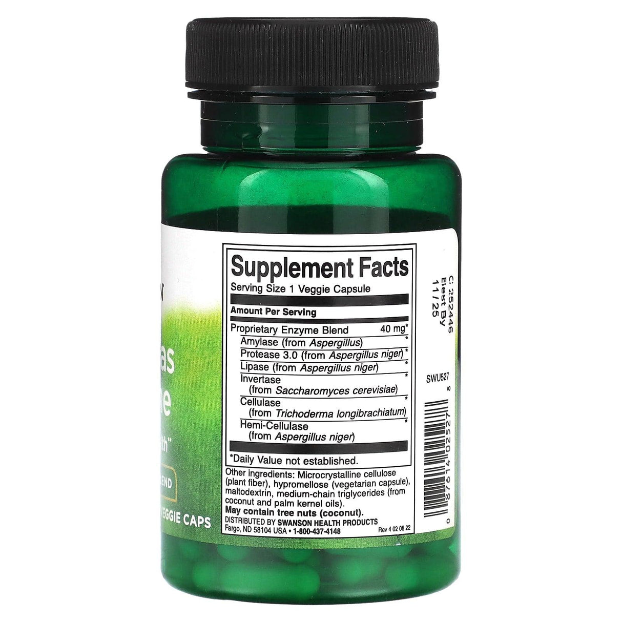 Swanson, Anti-Gas Enzyme, High Potency Blend, 90 Veggie Caps - Supply Center USA