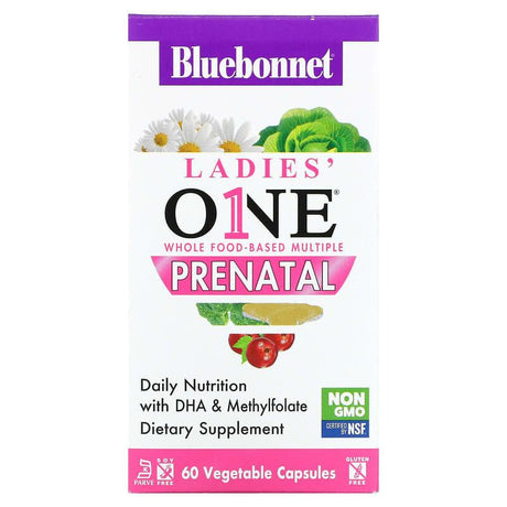 Bluebonnet Nutrition, Ladies One, Whole Food- Based Multiple, Prenatal, 60 Vegetable Capsules - Supply Center USA