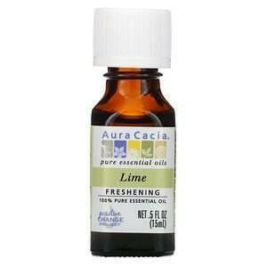 Aura Cacia, 100% Pure Essential Oil, Lime, .5 fl oz (15 ml) - Supply Center USA