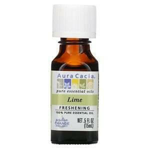 Aura Cacia, 100% Pure Essential Oil, Lime, .5 fl oz (15 ml) - HealthCentralUSA