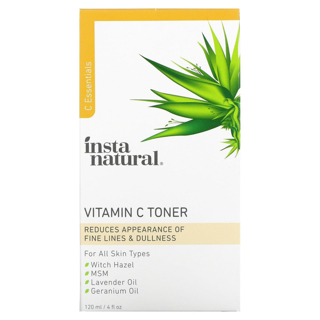 InstaNatural, Vitamin C Toner, 4 fl oz (120 ml) - Supply Center USA