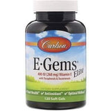 Carlson Labs, E-Gems Elite, Vitamin E, 268 mg (400 IU), 120 Soft Gels - Supply Center USA