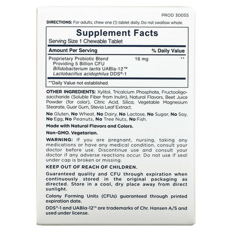 American Health, Once Daily Chewable Probiotic, Natural Strawberry, 5 Billion CFU, 30 Chewable Tablets - Supply Center USA