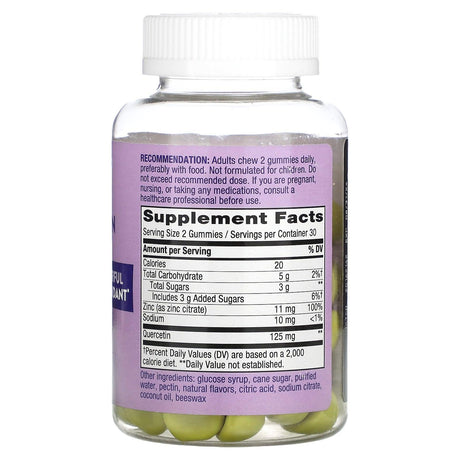 Nature's Way, Quercetin Gummies With Zinc, Lemon, 60 Gummies - Supply Center USA