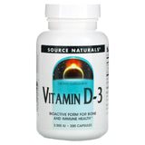 Source Naturals, Vitamin D-3, 125 mcg (5,000 IU), 120 Capsules - Supply Center USA