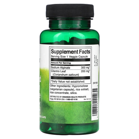 Swanson, Brown Seaweed Sodium Alginate with Cilantro Leaf, 60 Veggie Caps - Supply Center USA