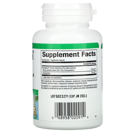 Natural Factors, Pycnogenol, 100 mg, 30 Vegetarian Capsules - Supply Center USA