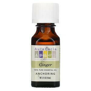 Aura Cacia, 100% Pure Essential Oil, Ginger, .5 fl oz (15 ml) - HealthCentralUSA