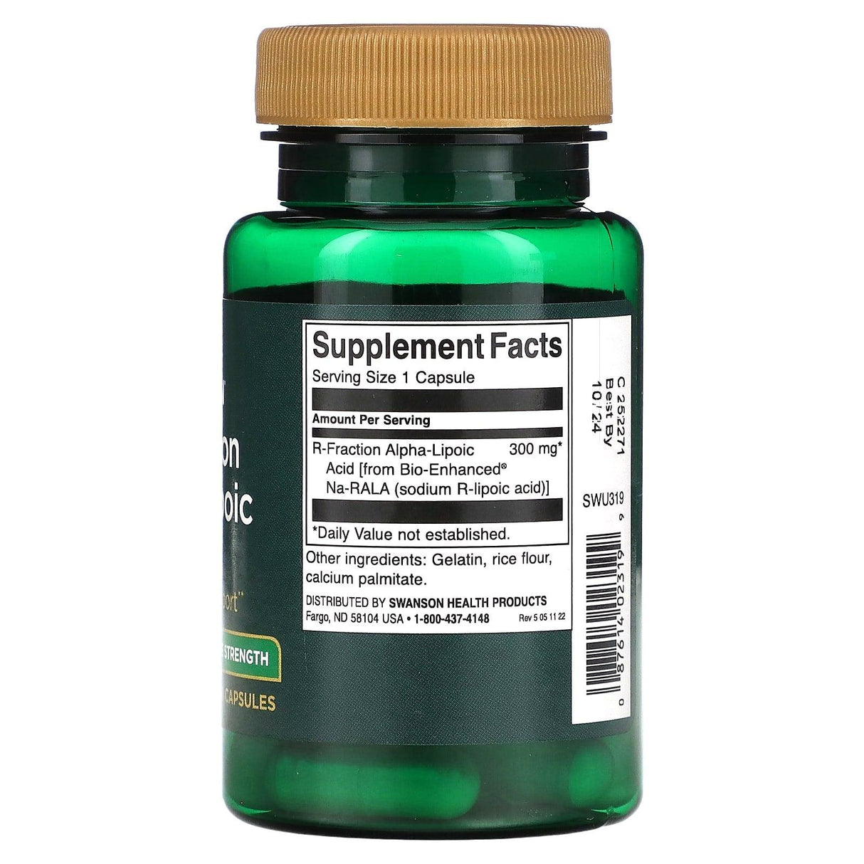 Swanson, R-Fraction Alpha Lipoic Acid, Triple Strength, 300 mg, 30 Capsules - Supply Center USA