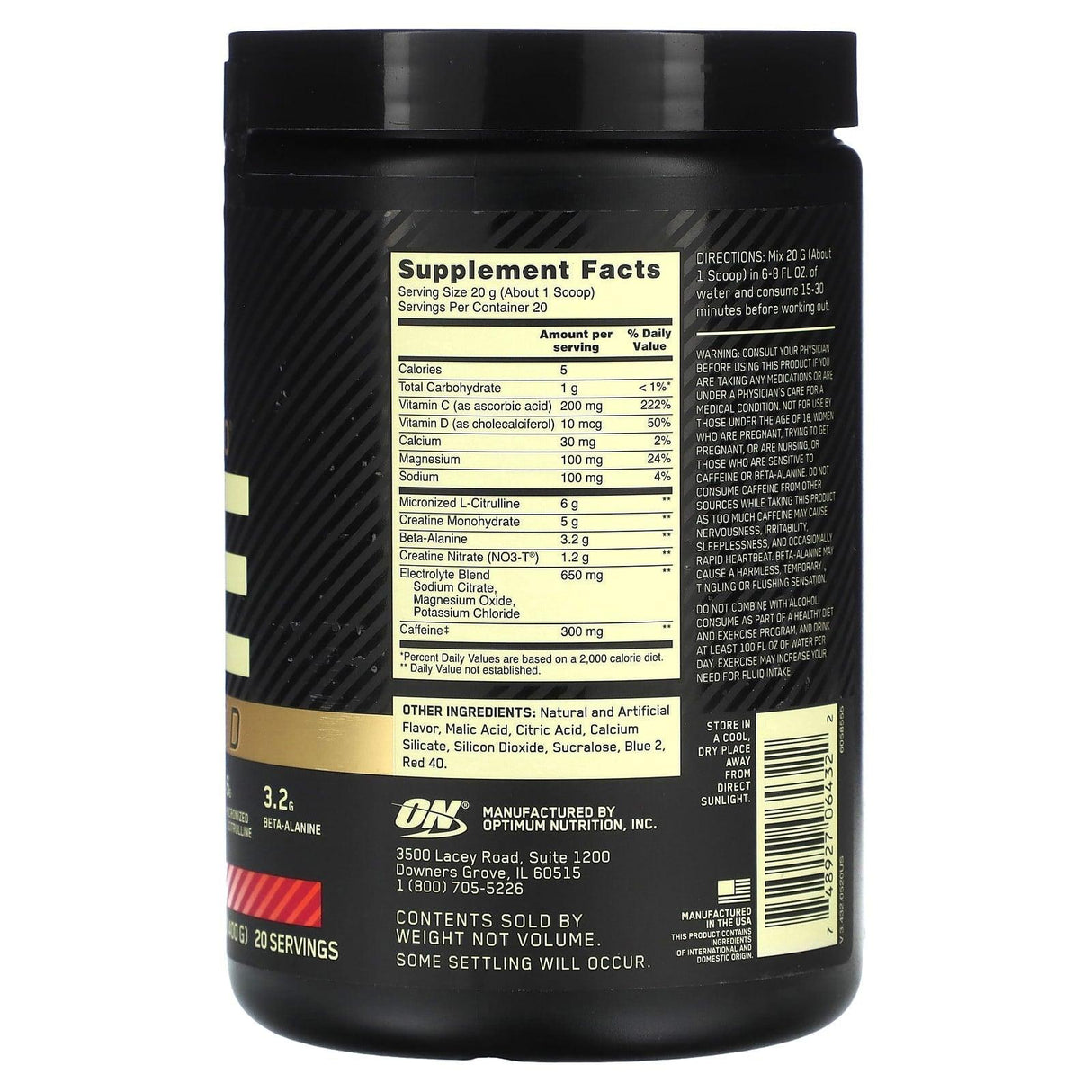 Optimum Nutrition, Gold Standard Pre Advanced, Strawberry Mango Daiquiri, 14.1 oz (400 g) - Supply Center USA