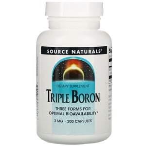 Source Naturals, Triple Boron, 3 mg, 200 Capsules - HealthCentralUSA