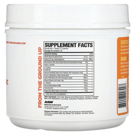 Raw Sport Supplement Company LLC, Burn, Thermogenic Powder, Sweet Citrus, 18.2 oz (516 g) - Supply Center USA