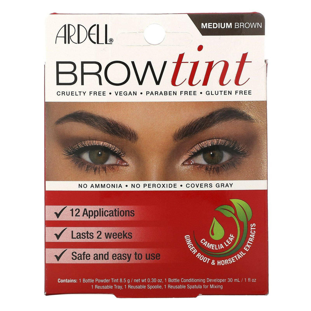 Ardell, Brow Tint, Medium Brown, 5 Piece Set - HealthCentralUSA