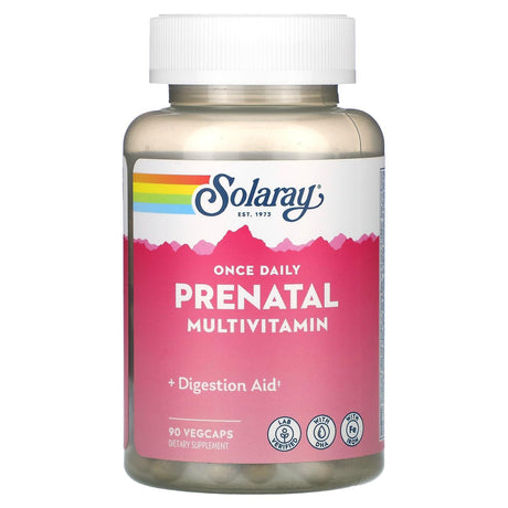 Solaray, Once Daily, Prenatal Multivitamin, 90 VegCaps - Supply Center USA