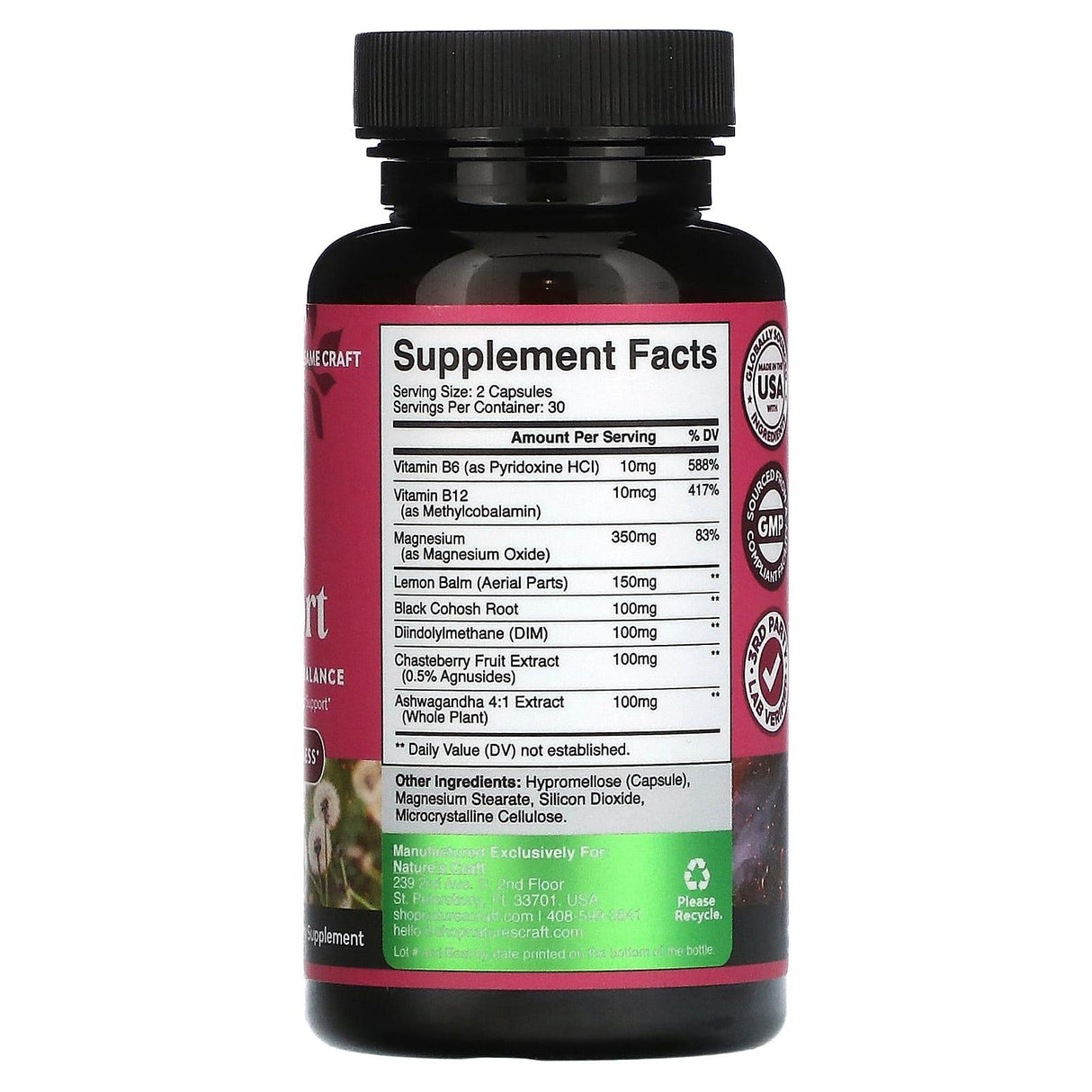 Nature's Craft, Women's Wellness, PMS Support, 60 Capsules - Supply Center USA